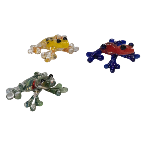 BLOWN GLASS MINI FROGS
