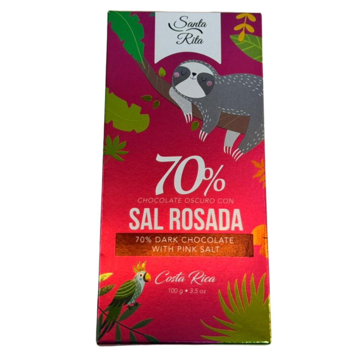 Chocolate 70% Cacao con Sal Rosada – Santa Rita