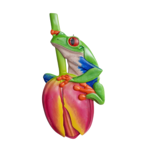 FROG ON TULIP -  POCHOTE WOOD