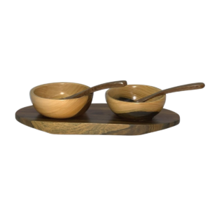 Handcrafted Guayacán Real Wooden Condiment Set
