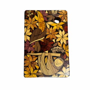 Handcrafted Costa Rica Tropical Wildlife Inlay Cutting Board – Toucan & Sloth