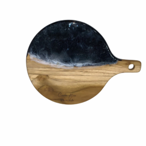Handcrafted Ocean Resin Round Cutting Board