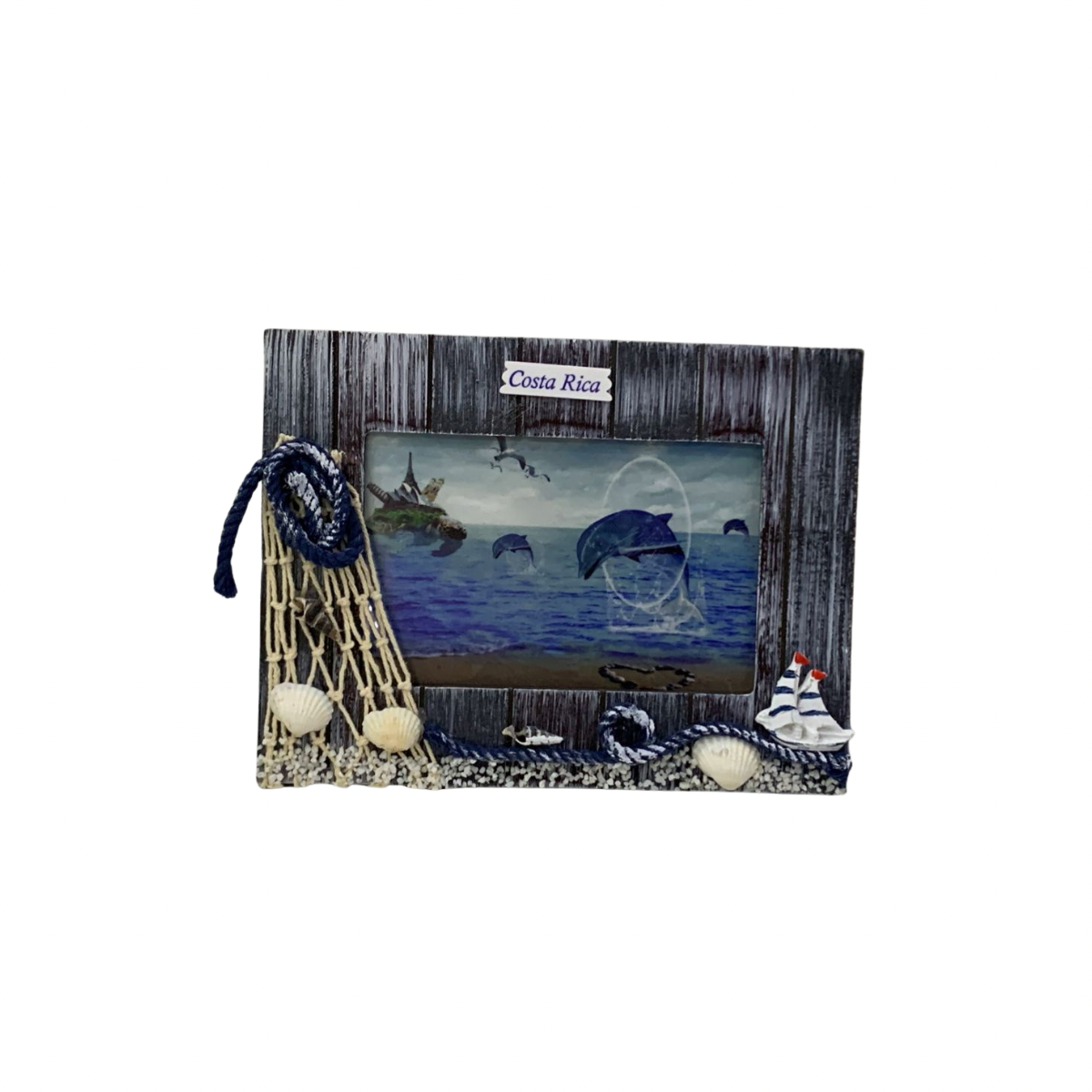 Costa Rica Coastal Wooden Photo Frame – Ocean Theme