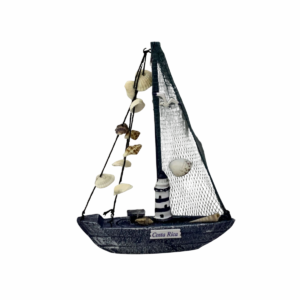 Costa Rica Nautical Sailboat Decoration – Blue Coastal Design