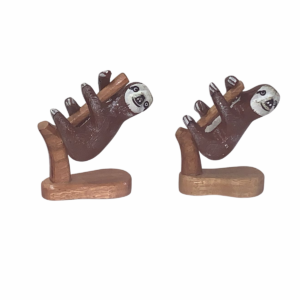 Handcrafted Sloth Wood Sculpture