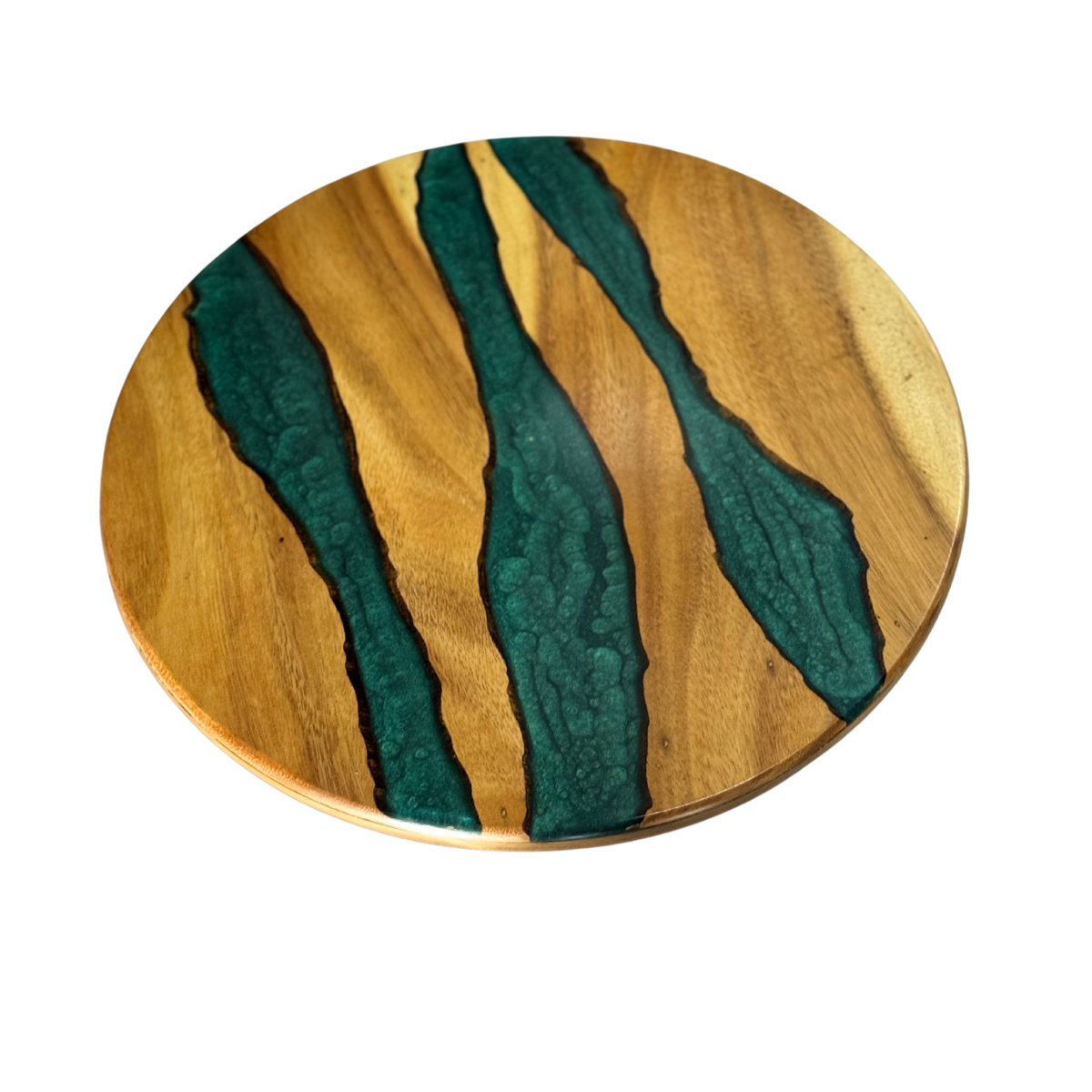 Handcrafted Guanacaste Wood Lazy Susan - Image 3
