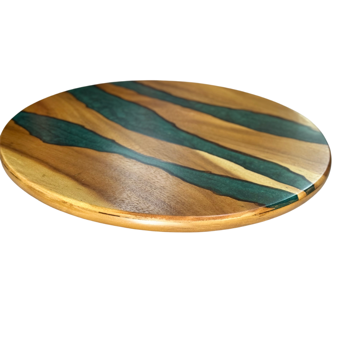 Handcrafted Guanacaste Wood Lazy Susan - Image 2