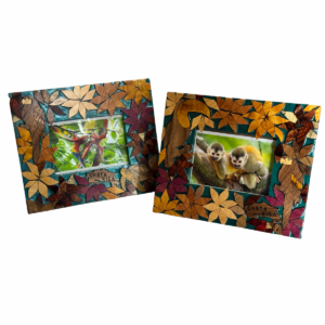 Handcrafted Costa Rica Wooden Mosaic Photo Frame