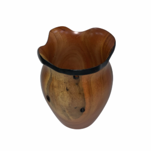 Handcrafted Ron Ron Wood Decorative Vase