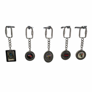 Costa Rica Metal Emblem Chain Keychain