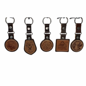 Embossed Costa Rica Leather Keychain