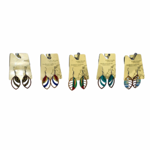 LEAF-STYLE HANDCRAFTED WOODEN EARRINGS