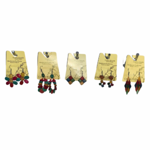 MULTICOLOR HANDCRAFTED WOODEN EARRINGS