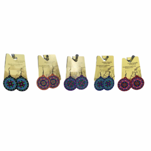 COLORFUL HANDCRAFTED WOODEN EARRINGS
