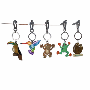 Costa Rica Wooden Animal Keychains