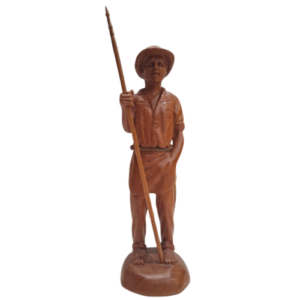 HAND - CARVED WOODEN FIGURE OF A COSTA RICAN OX CART DRIVER